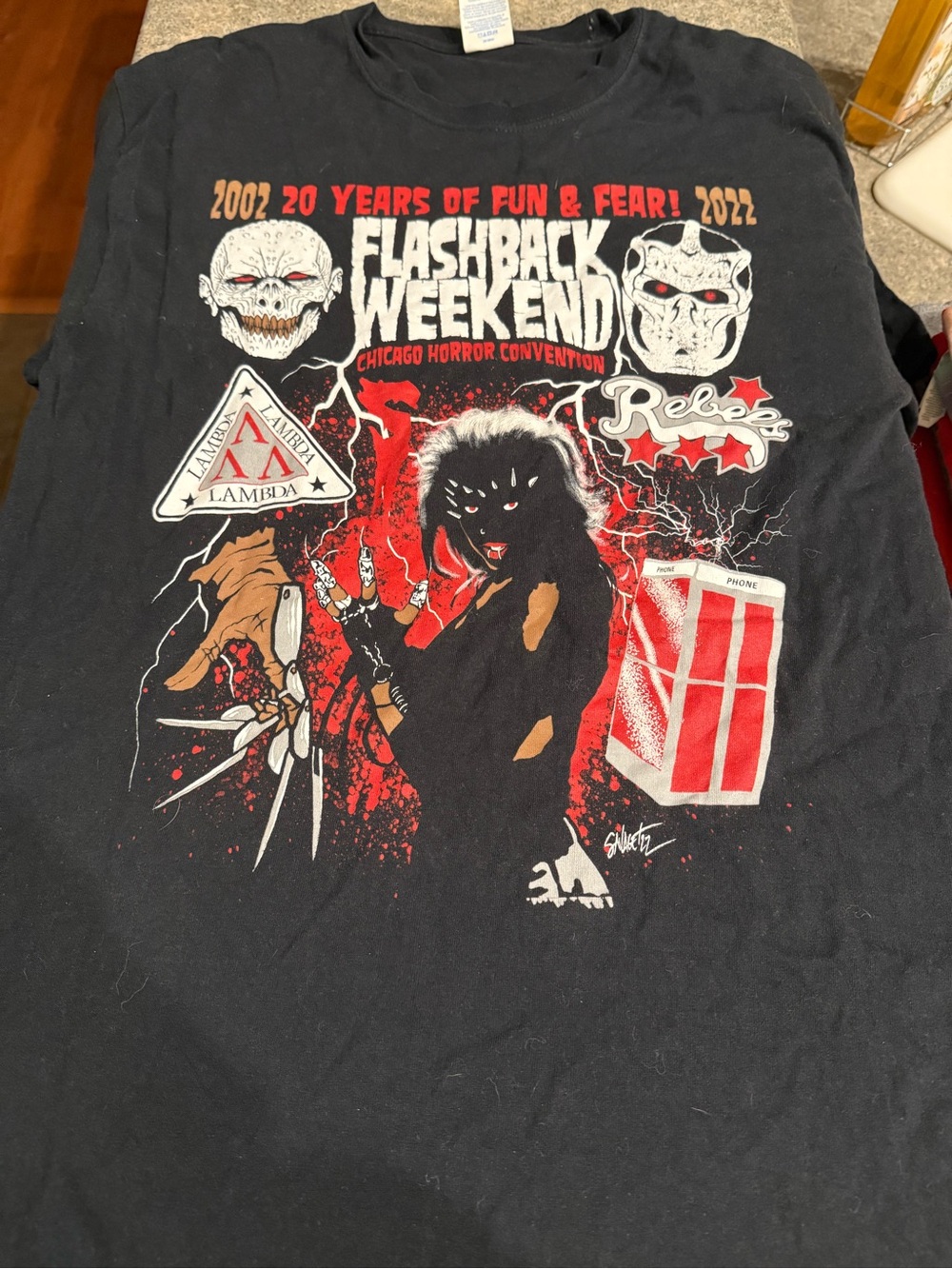 Flashback Weekend Chicago Horror Convention Graphic Tee - Black